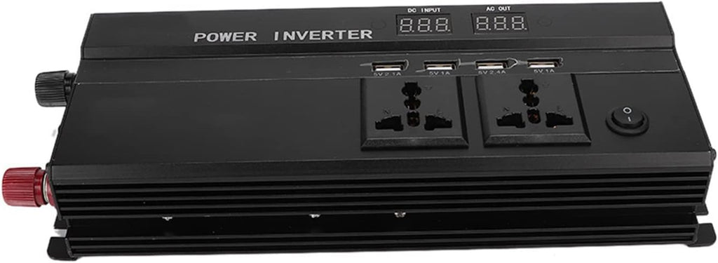 Vehicle Power Inverters, 4000W DC 12/24V to AC 220V LCD Display Car Modified Sine Wave Power Inverter Converter