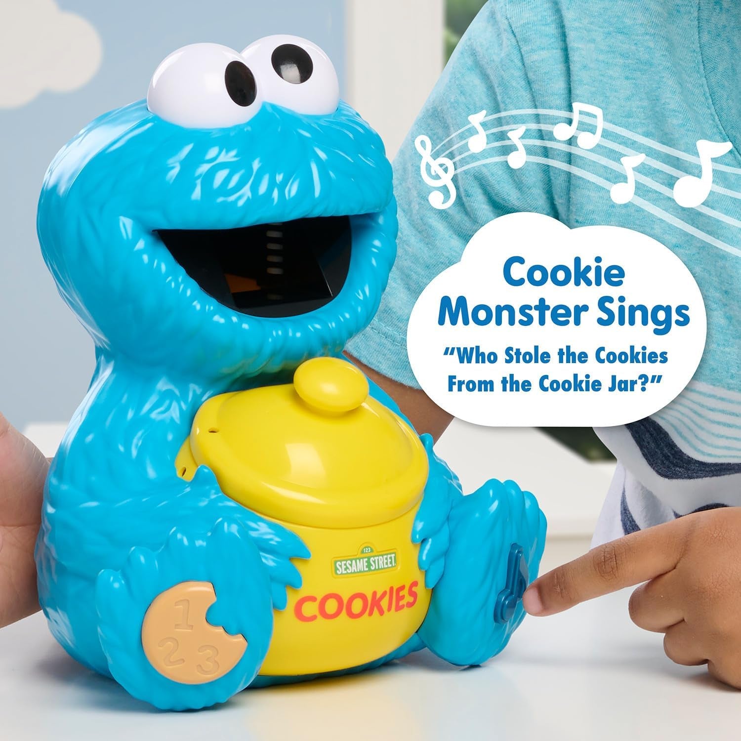 Sesame Street Cookie'S Counting Jar, 12-Pieces, 20+ Phrases and Sounds, Learning and Education, Kids Toys for Ages 2 Up