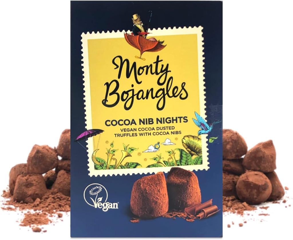 Cocoa Nib Nights Cocoa Dusted Vegan Chocolatey Truffles Gift Box (180G), Chocolate Flavoured Truffles, Award-Winning Luxury Truffles, Perfect Dairy Free Chocolate Gift Set