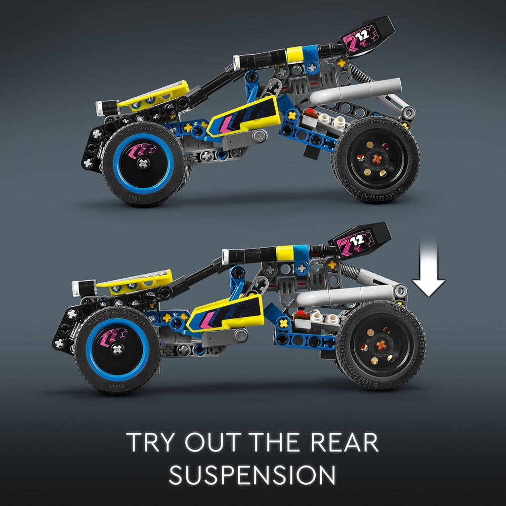 Technic Off-Road Race Buggy Buildable Car Toy, Cool Toy for 8 Year Old Boys, Girls and Kids Who Love Rally Contests, Race Car Toy Featuring Moving 4-Cylinder Engine and Working Suspension, 42164