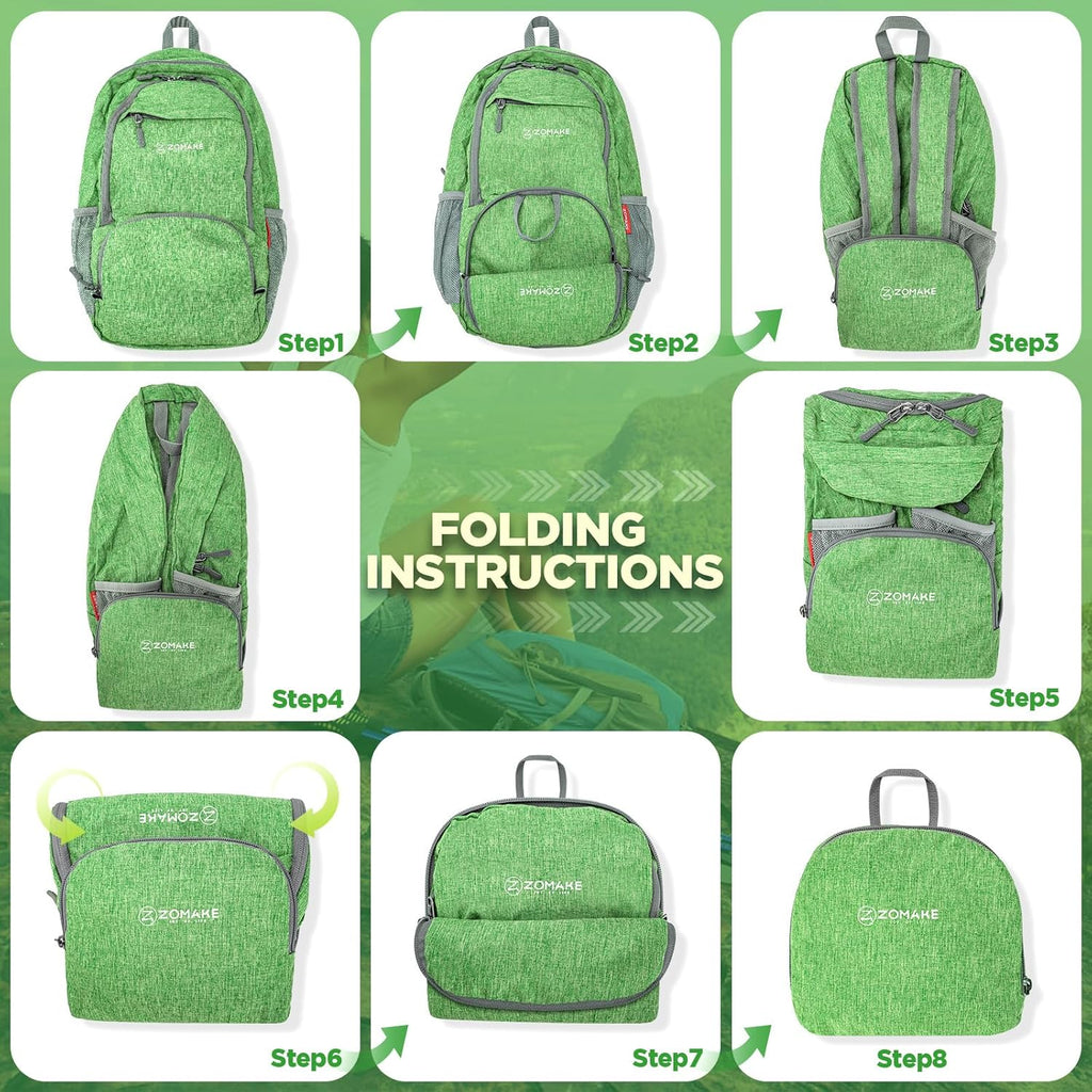 20L Lightweight Packable Hiking Backpack - Small Travel Hiking Daypack - Tear Resistant Foldable Day Pack for Camping