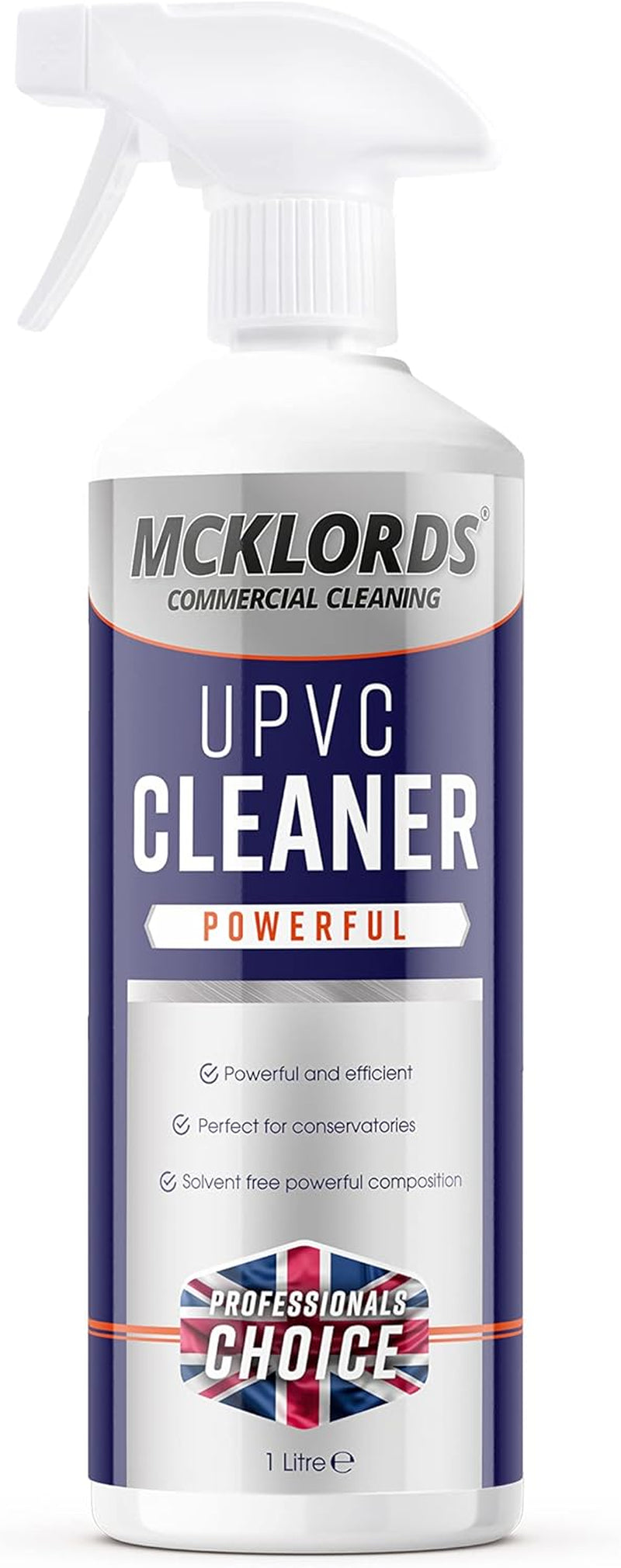 Commercial Upvc Cleaner for Hard Plastic, Doors, Gutters and Window Frames, 1 Litre Clear