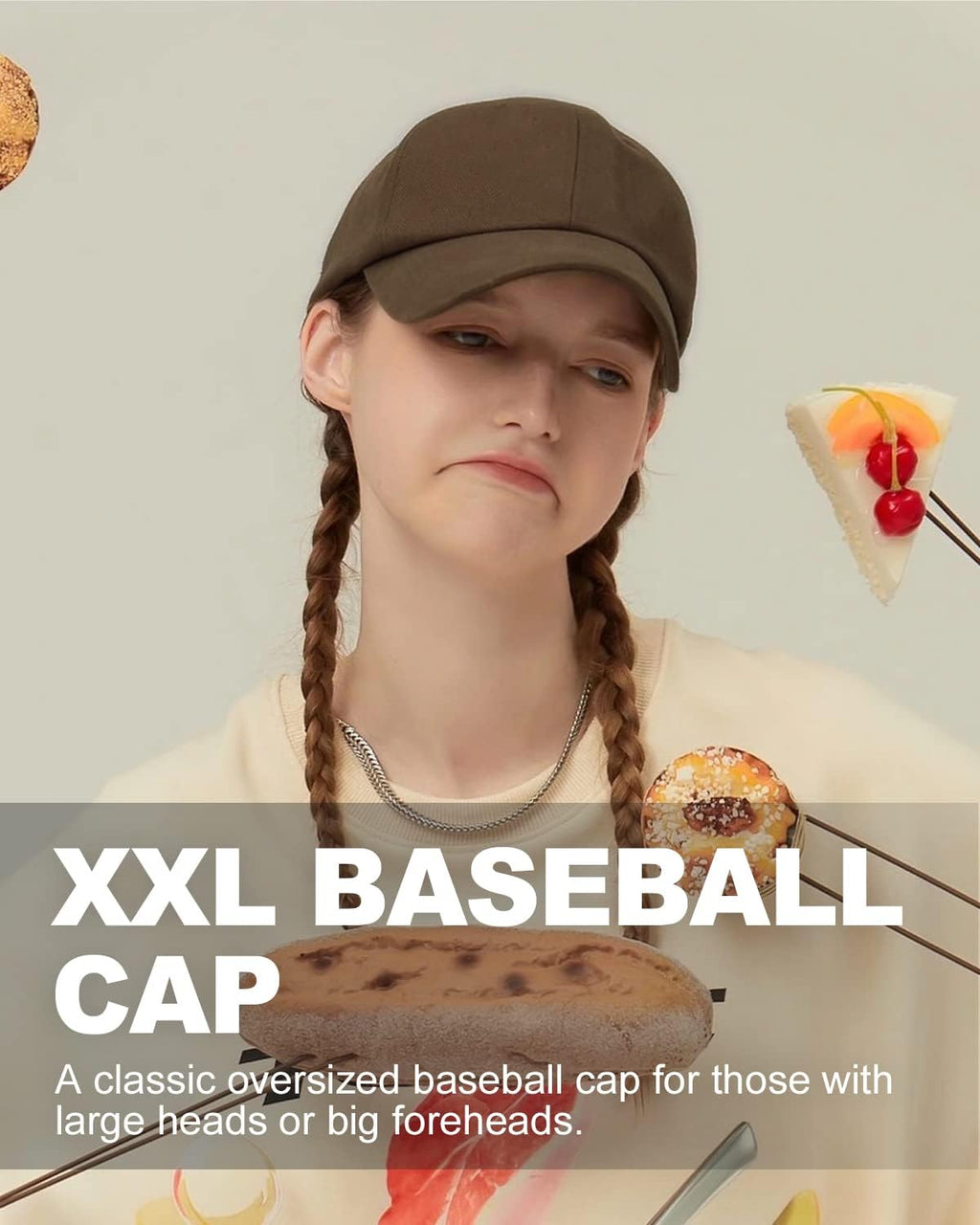 XL/XXL Baseball Caps Large Running Sports Cap Hats Oversize Dad Cap Classic Golf Tennis Hat for Big Heads