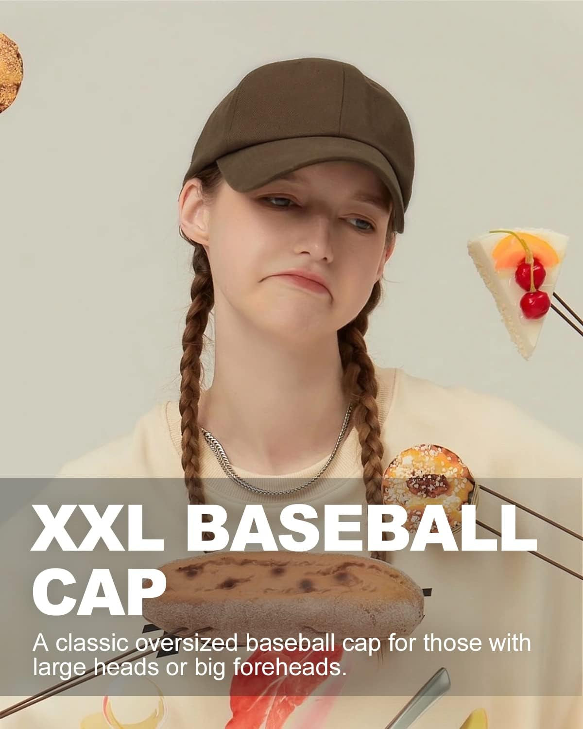 XL/XXL Baseball Caps Large Running Sports Cap Hats Oversize Dad Cap Classic Golf Tennis Hat for Big Heads