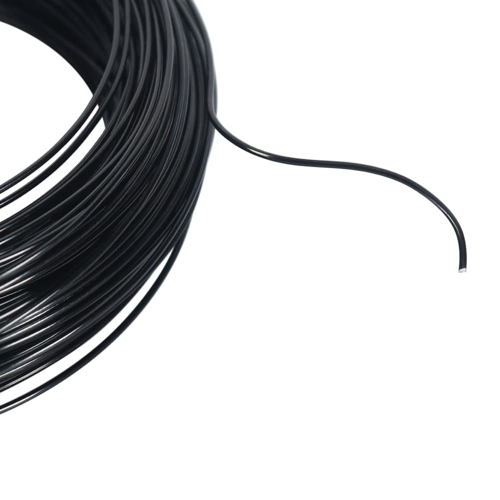 18 Gauge 1Mm Aluminum Craft Wire, 165 Feet Bendable Metal Wire for Bonsai Training, Sculpting, Bike Modelling Skeleton Crafting Floral Making, Jewelry Making, Gardening and Wrapping (Black)
