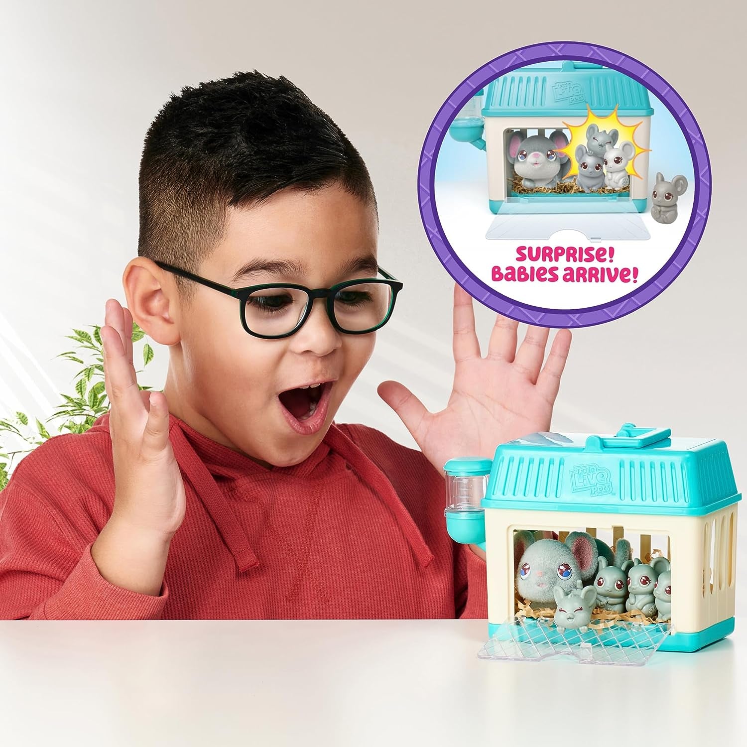 - Mama Surprise Minis. Feed and Nurture a Lil' Mouse inside Their Hutch so She Can Be a Mama. She Has 2, 3, or 4 Babies with Surprise Accessories to Dress up the Babies