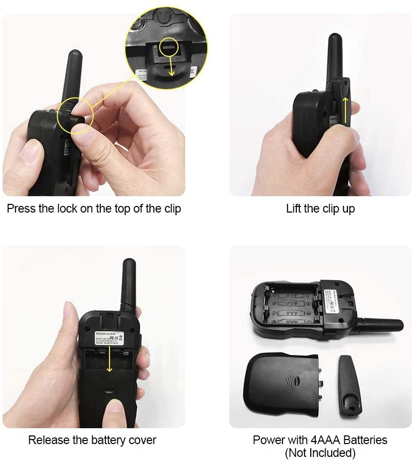 Kids Walkie Talkies,3 Pack 22 Channels 2 Way Radio Toy with Flashlight and LCD Screen,3 Miles Range Walkie Talkies for Kids outside Adventures, Camping, Hiking