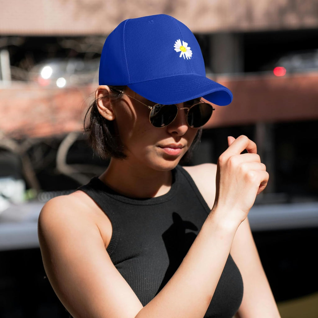 Ladies Baseball Caps - Baseball Cap for Women, Daisy Adjustable Ladies Baseball Caps for Womens Casual Summer Outdoor Sports Dad Peaked Sun Cap UK