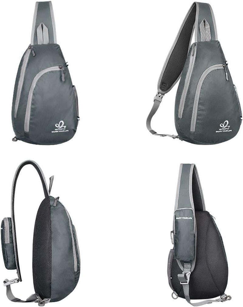 Crossbody Sling Bag Small Water Resistant Backpack Lightweight Shoulder Chest Daypack for Men Women Hiking Travel