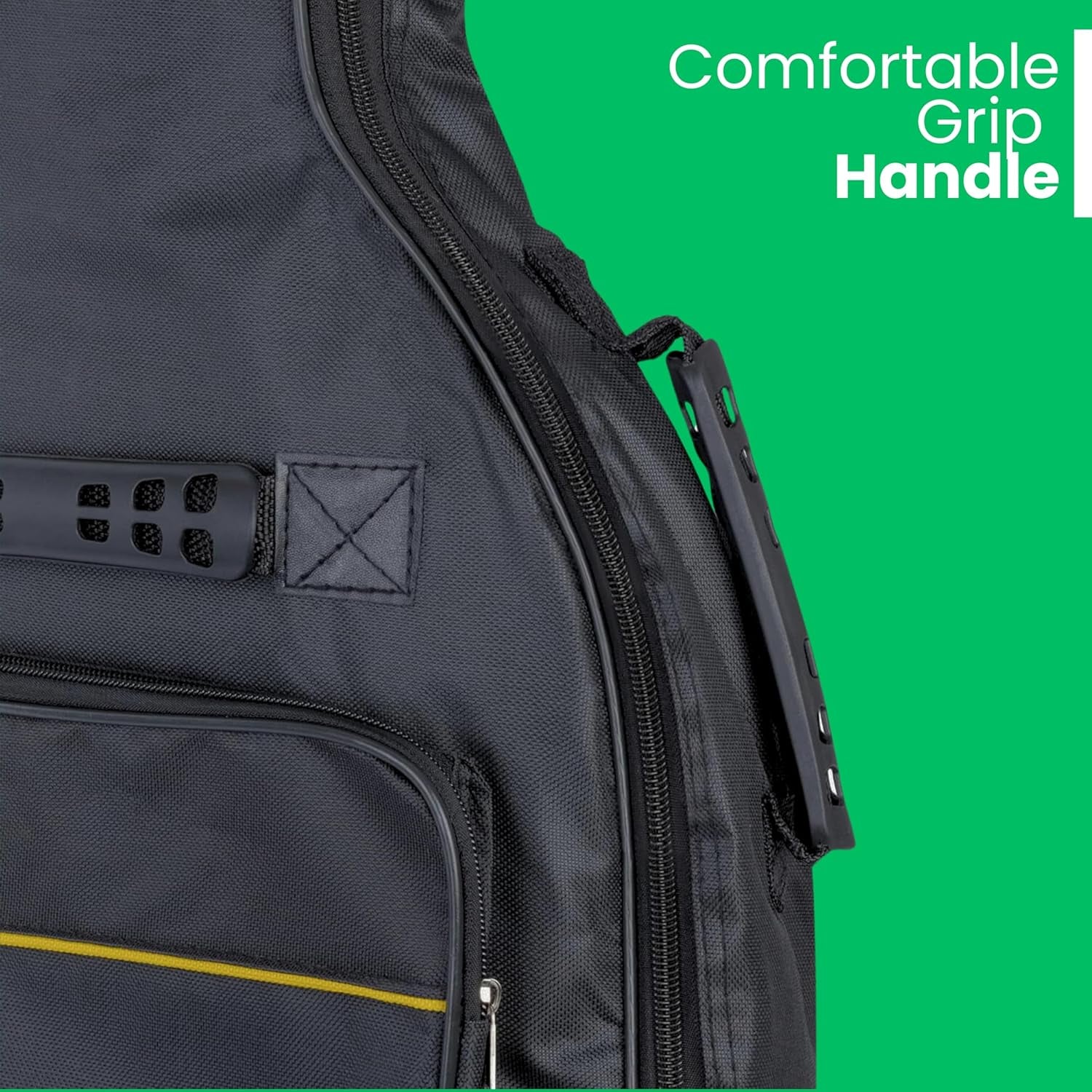 Heavy Duty Full Size Padded Protective Waterproof Classical Acoustic Guitar Back Bag Carry Case-Fully Waterproof Cover, Foam Padding- Black