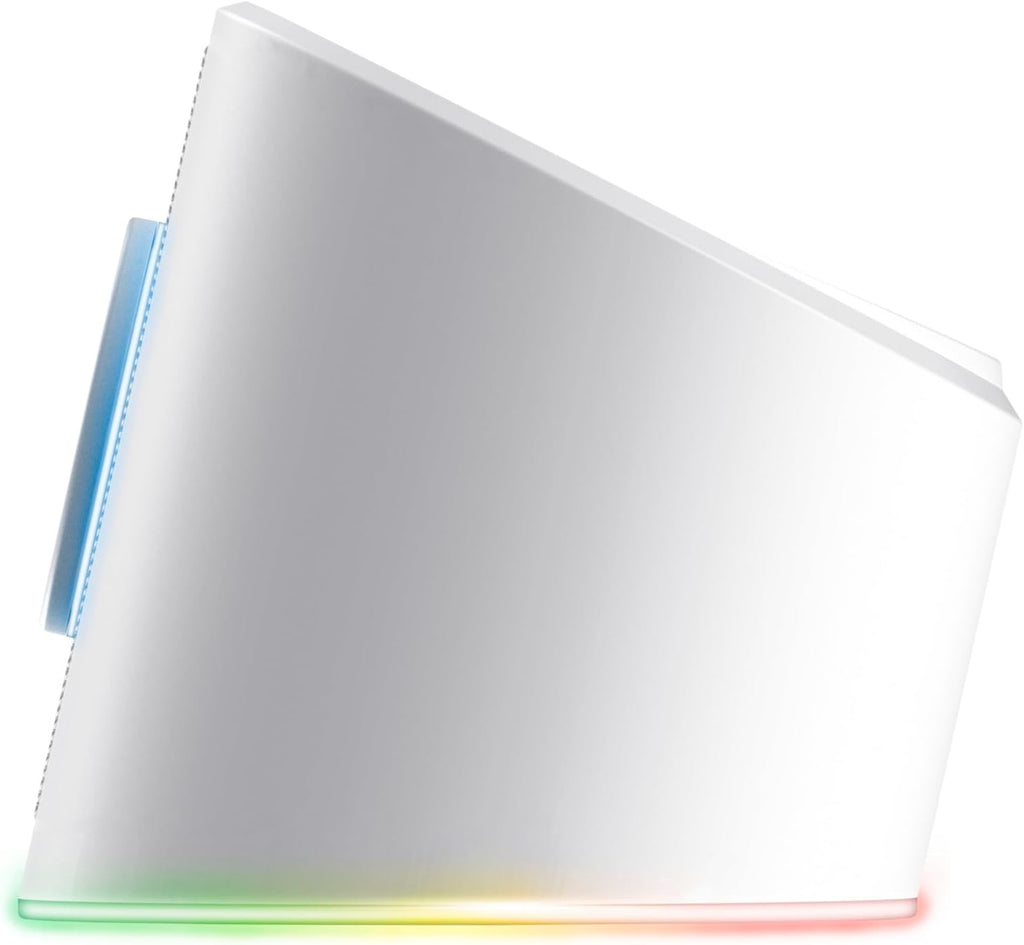 GXT 619W Thorne PC Soundbar, 12W Peak Power, RGB Lighting, PC Speakers AUX 3.5 Mm Jack, USB Powered Sound Bar, Compact Stereo Speaker for Computer, Desktop, Laptop - White