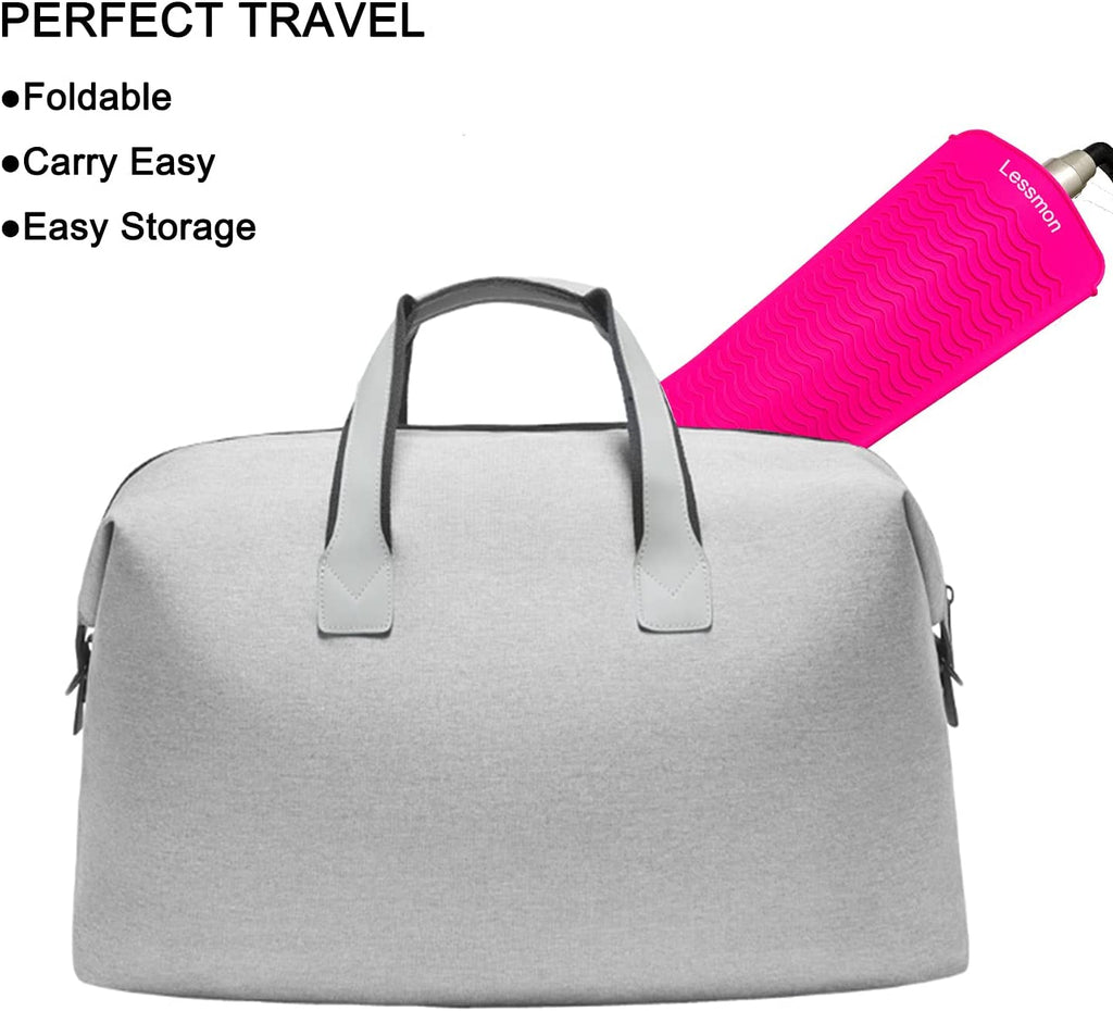 Heat Resistant Mat Pouch and Heat Resistant Glove for Curling Irons, Hair Straightener, Flat Irons and Hair Styling Tools, 28.5Cm X 14Cm, Pink