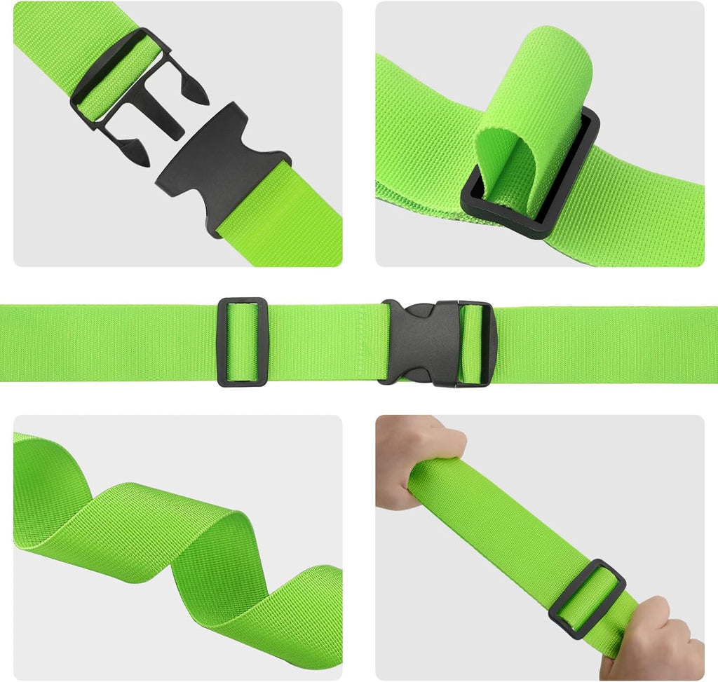 4 Pcs Luggage Straps for Suitcases Strap Suitcase Belts，Heavy Duty Luggage Straps，Adjustable,Premium Accessory for Travel Bag Closure (Blue)