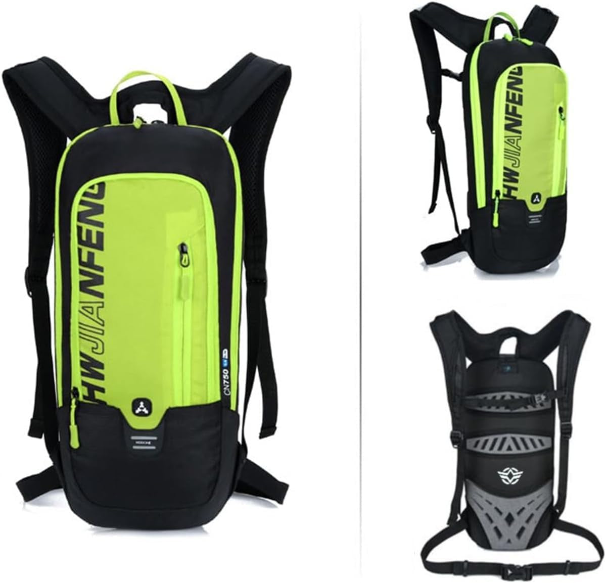 Cycling Backpack, 10L Bicycle Backpack Waterproof Breathable Bag for Outdoor Travel Hiking Climbing Biking Running Skiing (Green.)