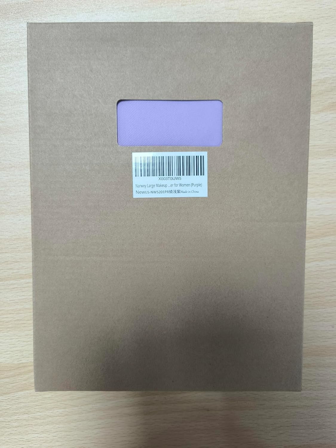 Large Makeup Bag Wide-Open Zipper Pouch Travel Wash Bag Toiletry Bag Cosmetic Organizer for Women (Purple)