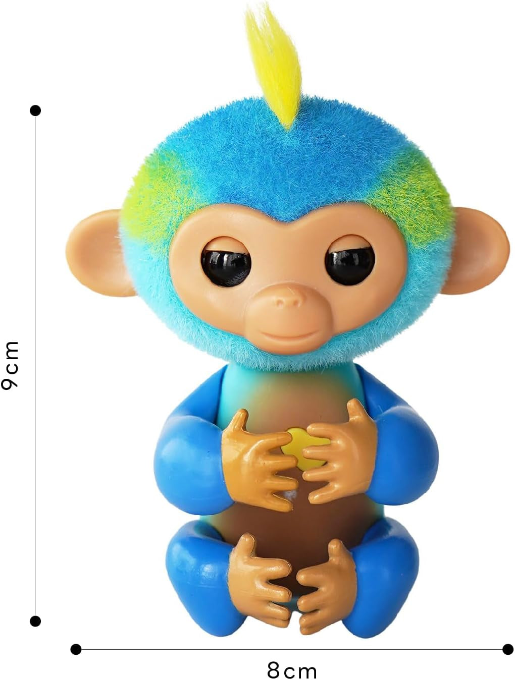 2023 NEW Interactive Baby Monkey Reacts to Touch – 70+ Sounds & Reactions – Leo (Blue)