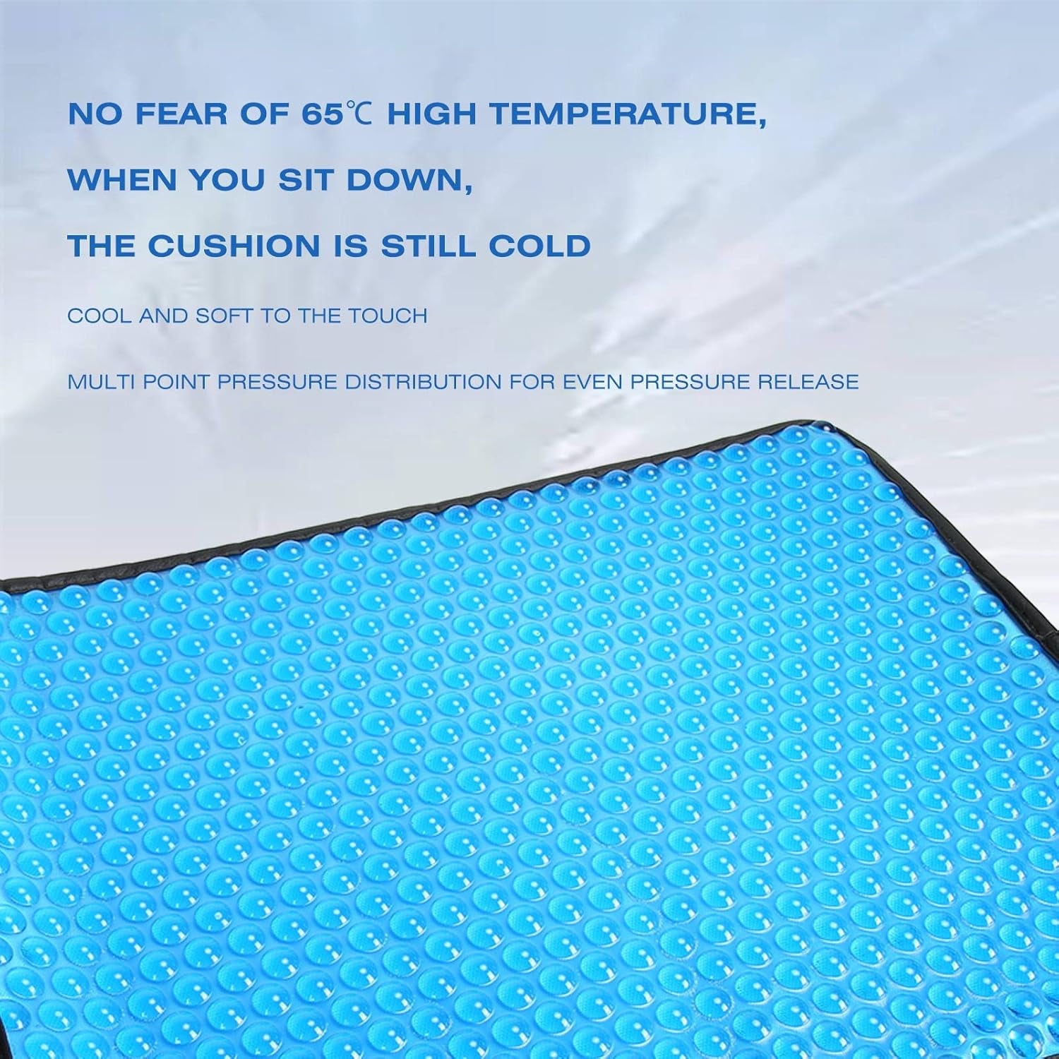 Gel Seat Cushion Antislip Foldable Cooling Seat Cushion Fast Cooling Ergonomic Design Seat Mat for Home Office Car