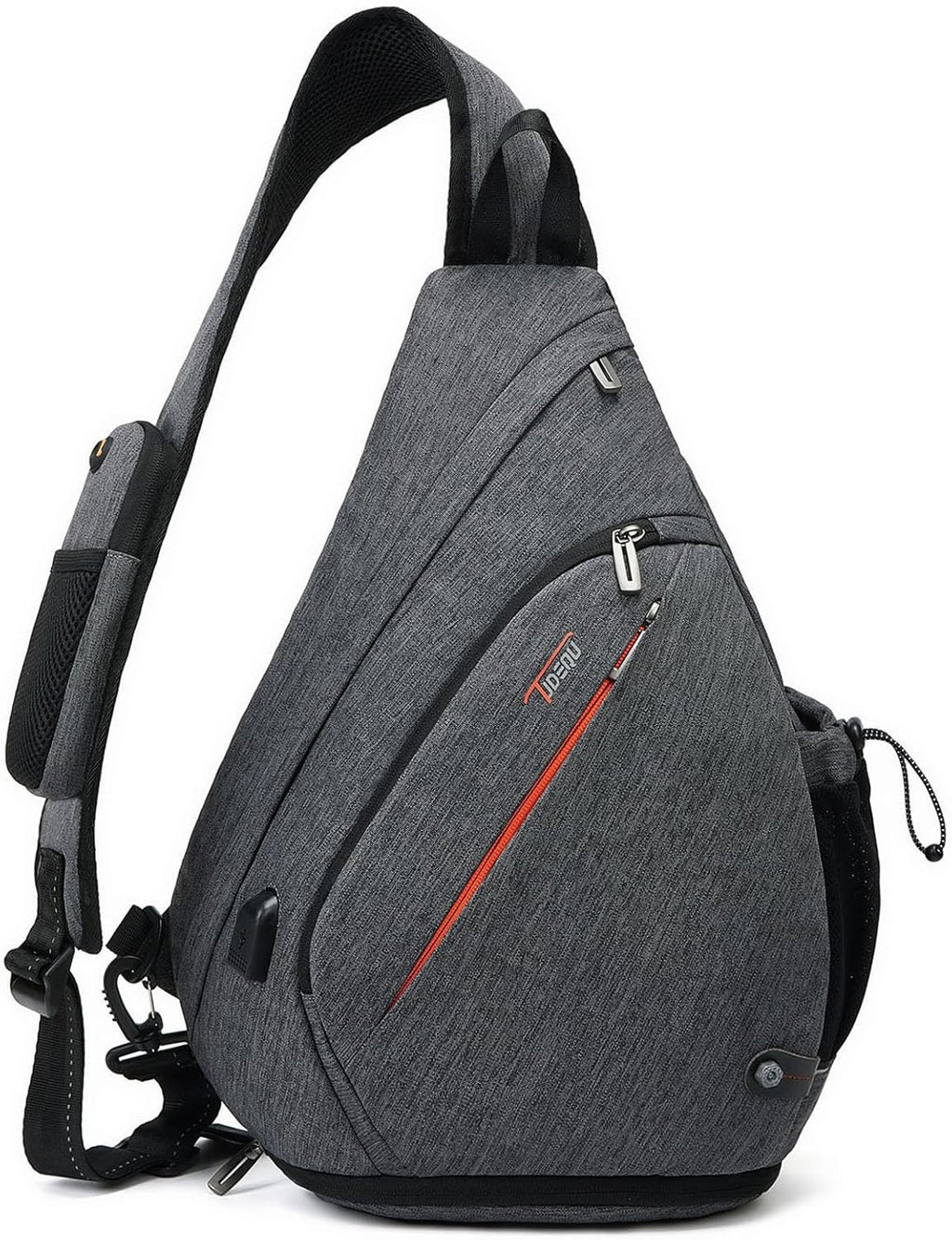 Sling Backpack, 8 Pockets Sling Bag Crossbody, 19L Large Sling Bag for Men Travel Crossbody Backpack Hiking Outdoor