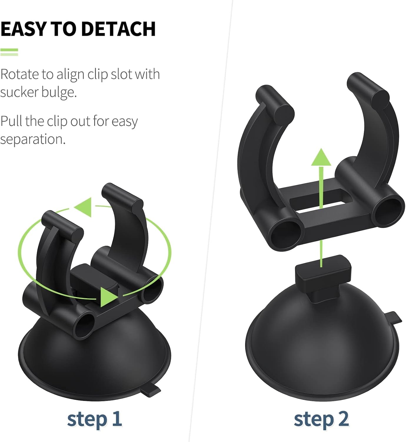 3.3Cm Aquarium Heater Suction Cups Suckers with 2.4Cm Clips Black Standard Heating Rod Holders Clamps for Fish Tanks (Not for Airline Tubing), 12 Pack