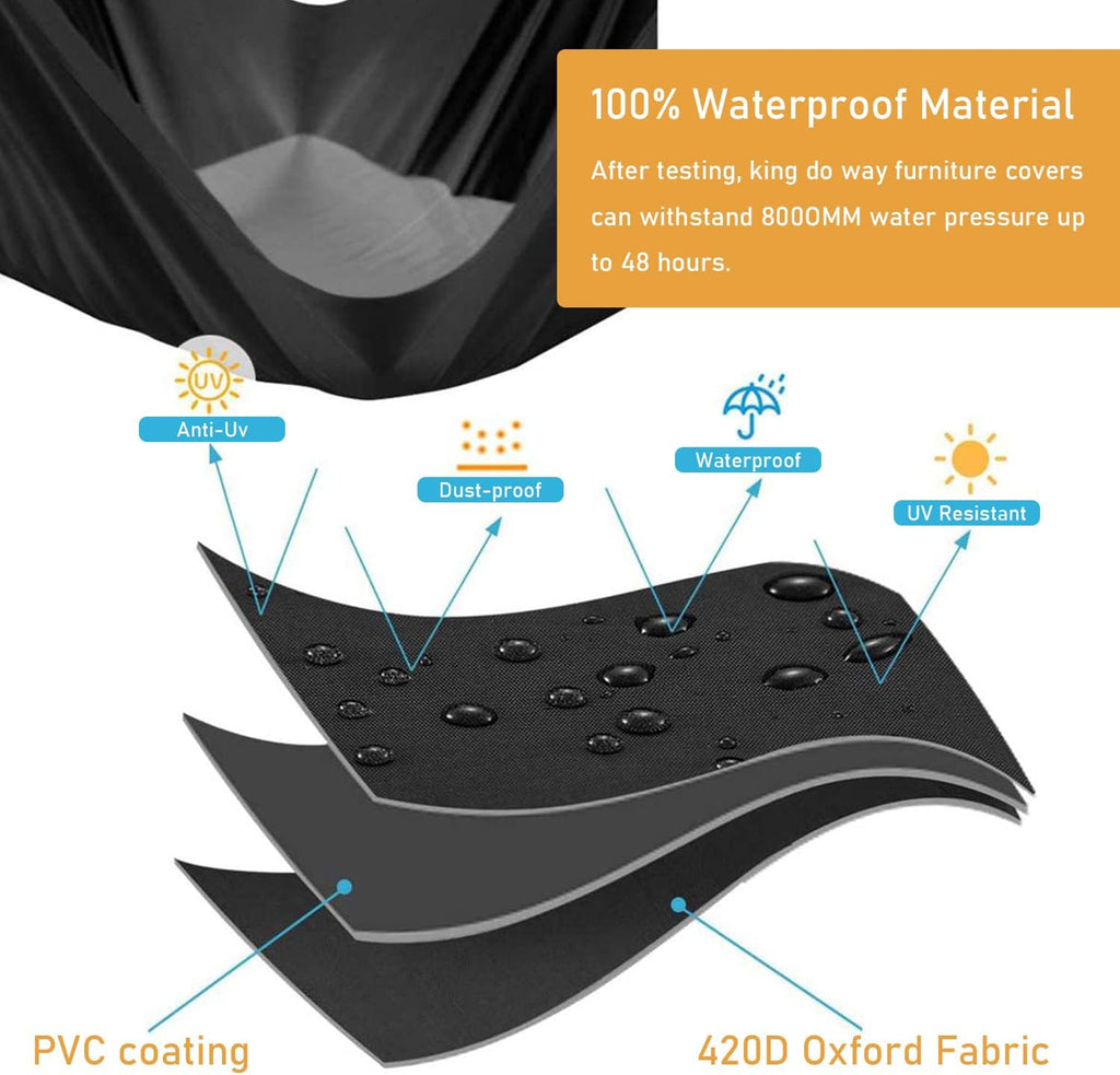 170X61X117 Cm Mobility Scooter Cover Waterproof, 420D Heavy Duty Wheelchair Storage Protective Cover Outdoor, Disability Scooter with Elastic Band Protect from Snow Rain Sun Dust