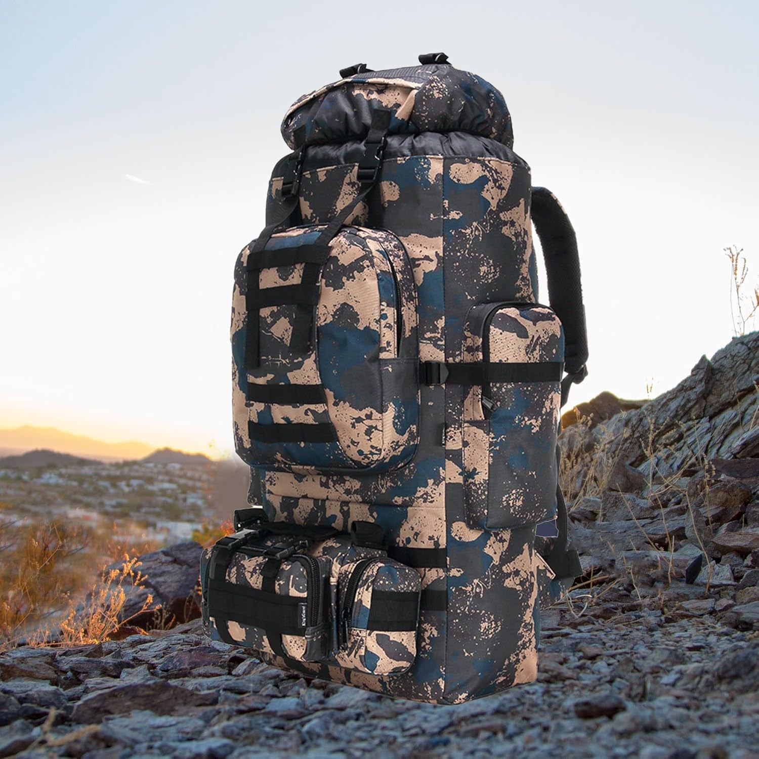 100L Camping Hiking Backpack Molle Rucksack Military Camping Backpacking Daypack