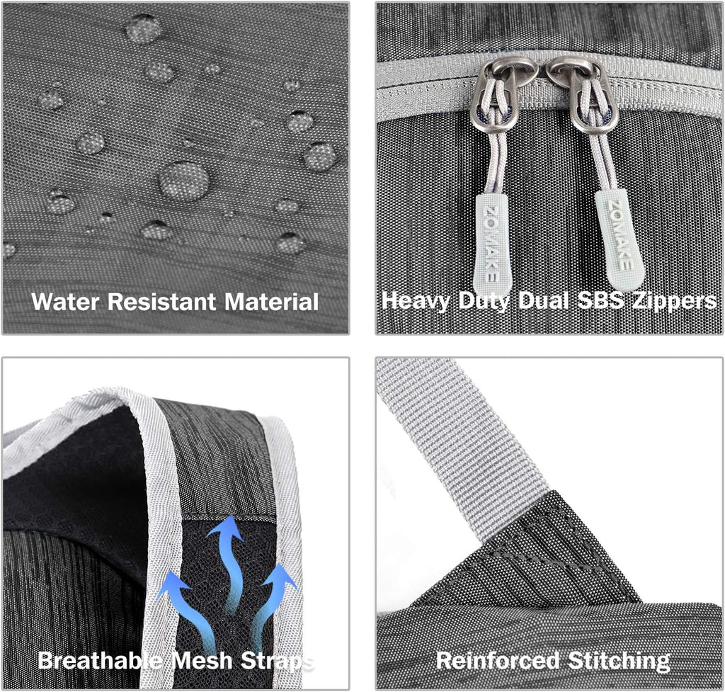 Ultra Lightweight Packable Backpack 18L, Small Foldable Hiking Backpacks Water Resistant Folding Daypack for Travel(Black)