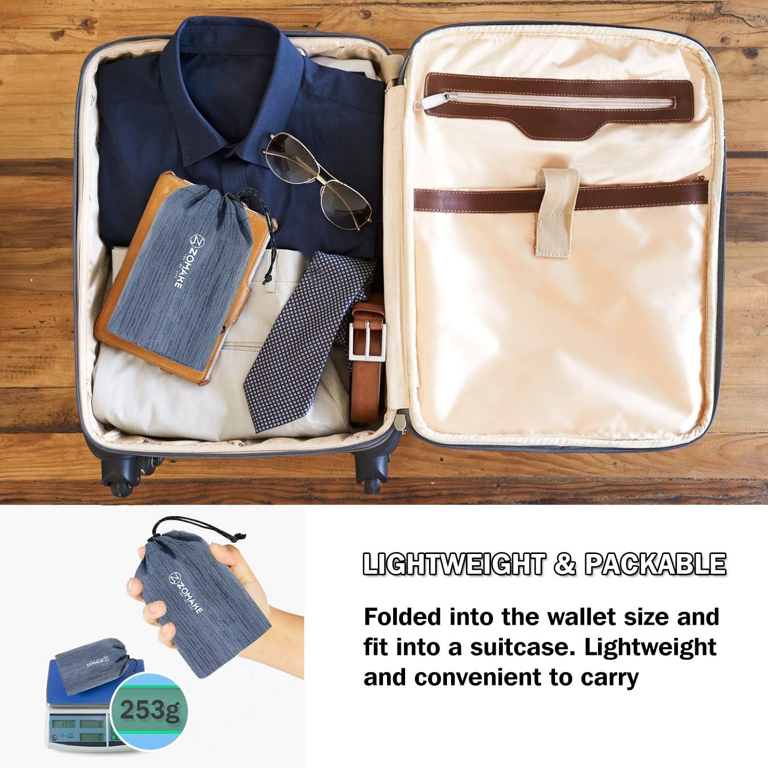 Ultra Lightweight Packable Backpack 18L, Small Foldable Hiking Backpacks Water Resistant Folding Daypack for Travel(Navy Blue)