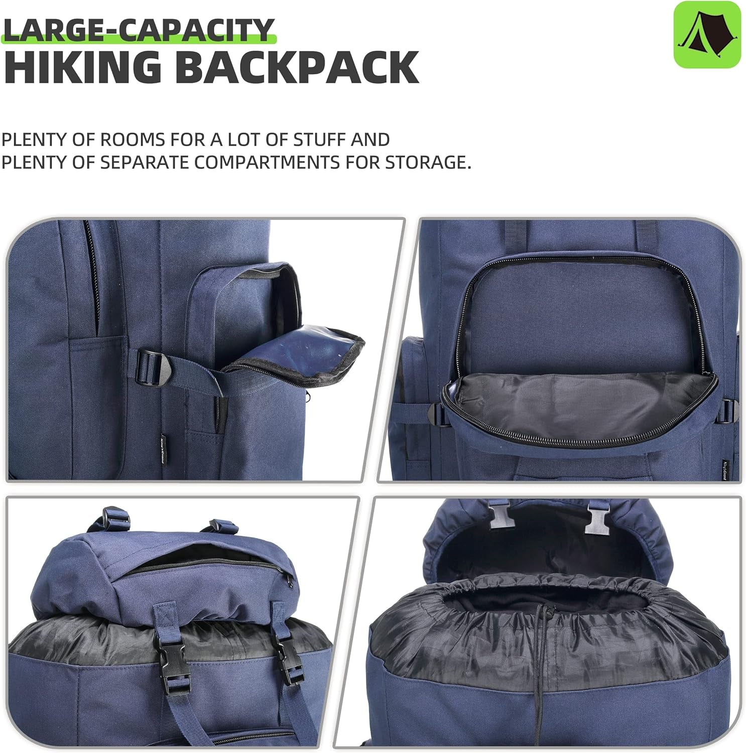 100L Camping Hiking Backpack Molle Rucksack Military Camping Backpacking Daypack