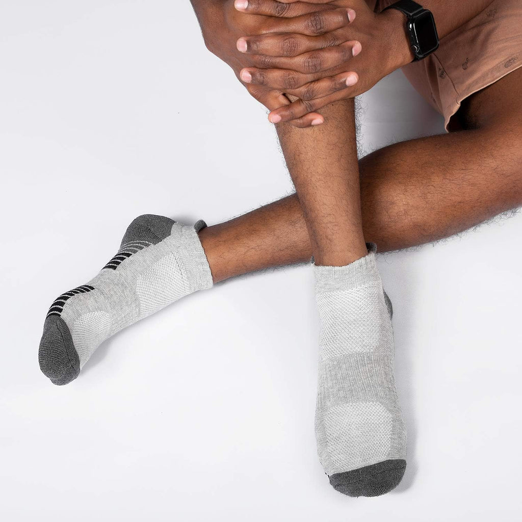 Running Socks Thick Cushion Ankle Trainer Socks for Men Women Cotton Sports (6 Pairs)