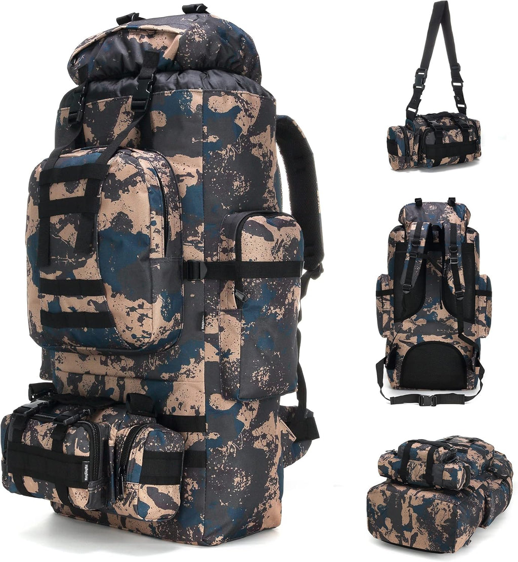 100L Camping Hiking Backpack Molle Rucksack Military Camping Backpacking Daypack