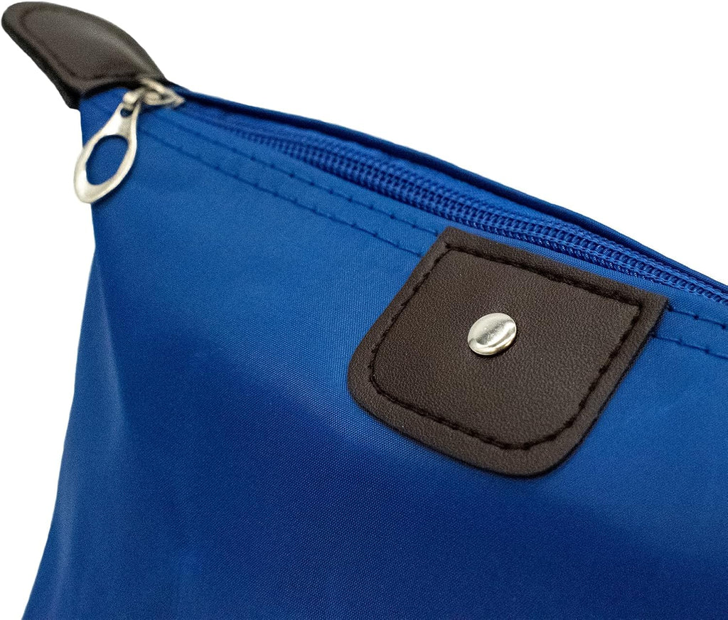 3PCS Small Travel Bag Set – Waterproof Storage and Organiser Pouch for Makeup, Cosmetics, Toiletries, Accessories, Brushes – Bathroom Wash Bags – Royal Blue, Black and Red