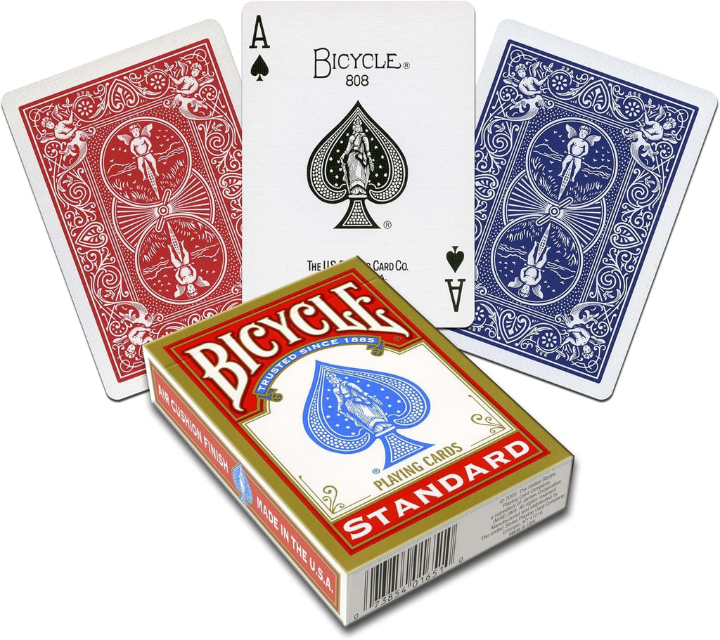 ® Gold Standard Playing Cards - 1 Deck of Cards, (Colour Will Vary Red or Blue), Air Cushion Finish, Iconic International Rider Back Design, Standard Index