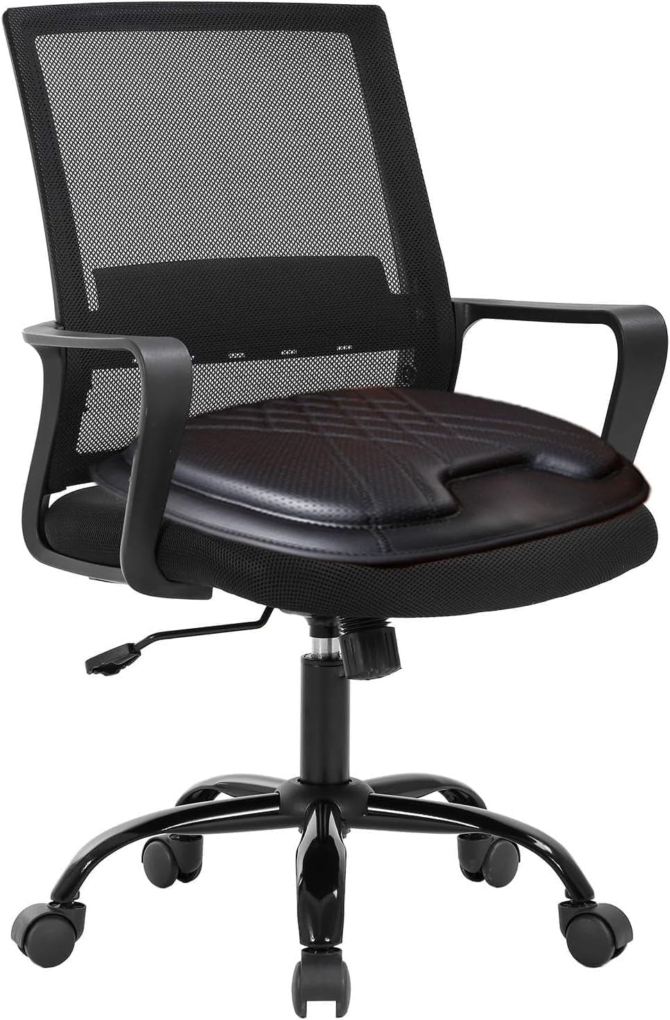 Memory Foam Seat Cushion - 3Cm Height Boost & Coccyx Pain Relief, Breathable Anti-Slip Gel Base for Car/Office Chair, Ergonomic Lumbar Support (Black)