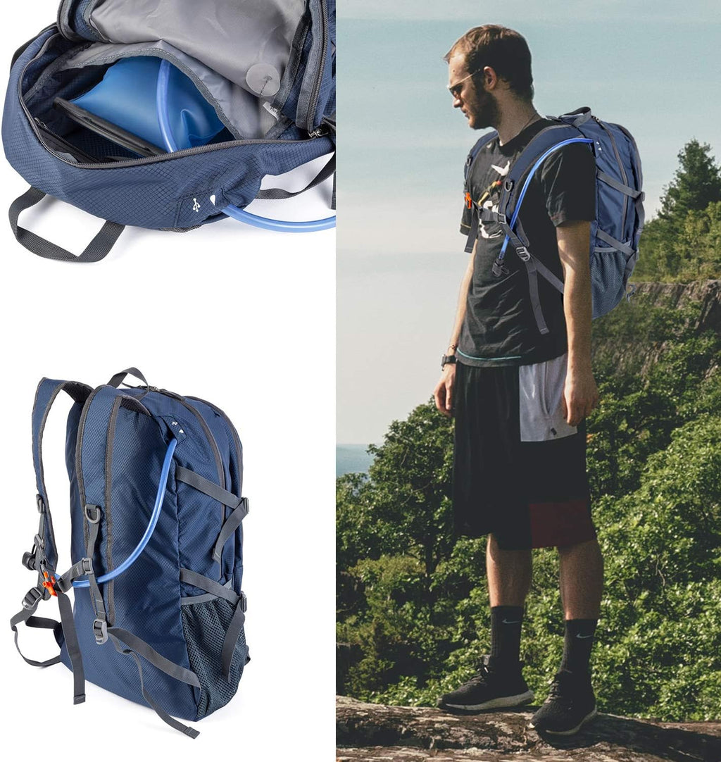 NODLAND Lightweight Backpack Travel 40L Foldable Water-Resistant Daypack, Hiking Outdoor Camping Rucksack for Men Women