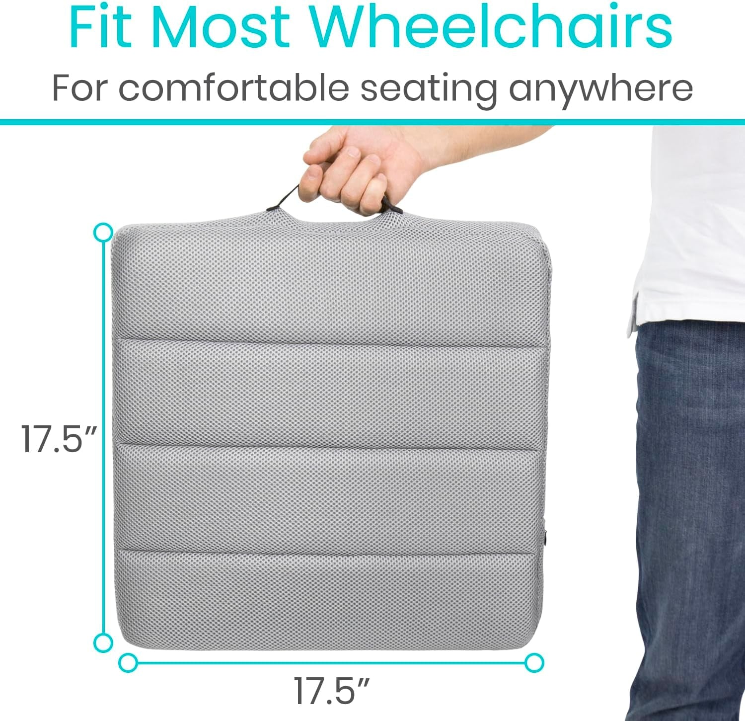 Air Seat Cushion - Pressure Relief Back Support Pad for Tailbone, Sciatica, Coccyx Pain - Orthopedic Seating for Car, Office Chair, Wheelchair, Travel - Portable and Inflatable - Soft or Firm