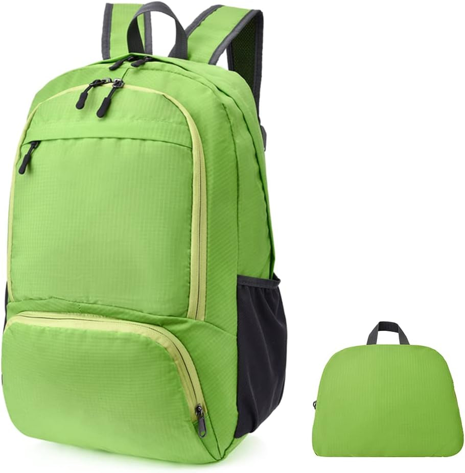 35L Hiking Backpack Ultralight Lightweight Packable Foldable Water Resistant Travel Camping Outdoor Daypack (Green1)