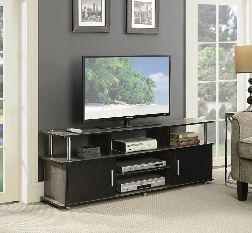 Designs2Go 60" Monterey TV Stand, Weathered Gray / Black