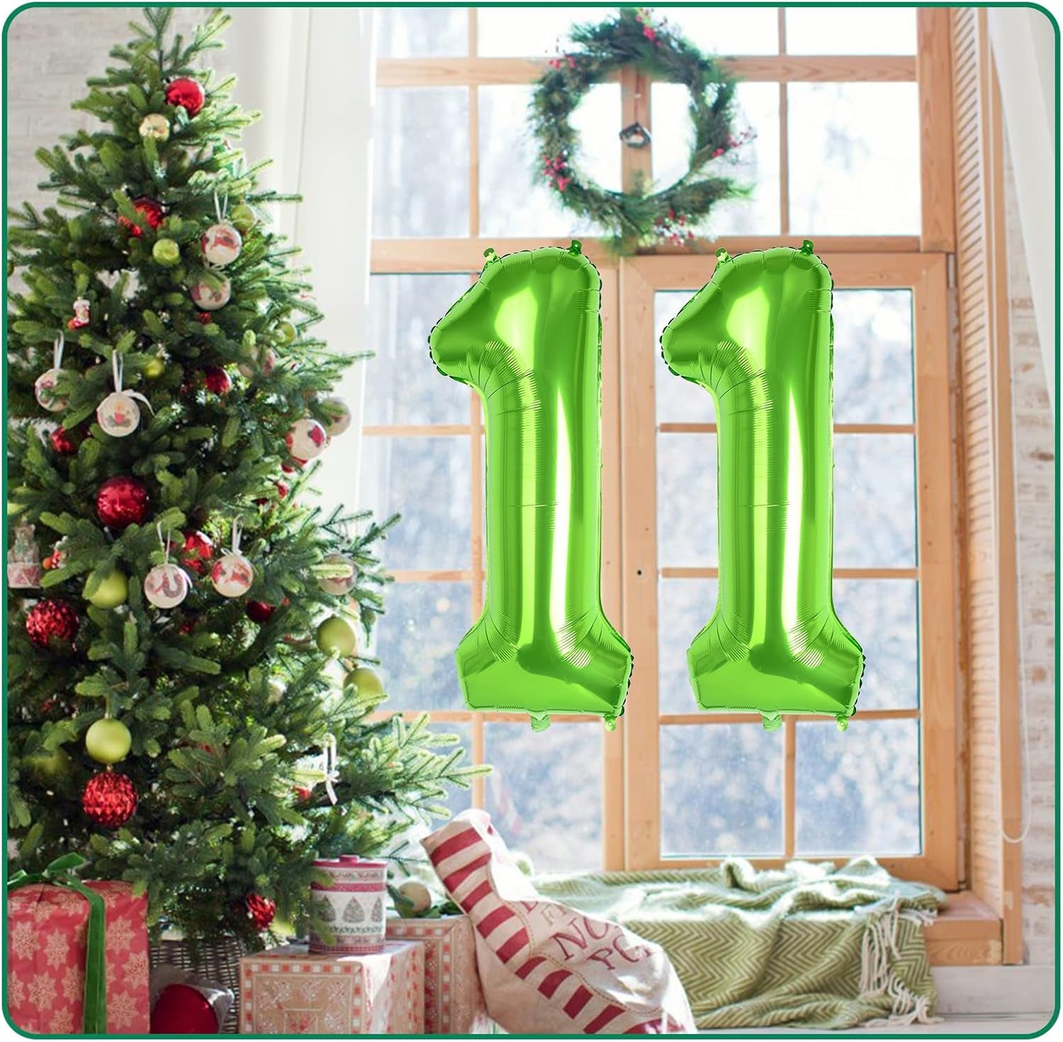 40 Inch Large Foil Balloon Number 1 Green, Numbers Balloon 0-9, Helium Balloons Numbers for Girls Boys Birthday Decoration/Anniversary Decoration/New Year'S Eve Decoration (Green#1)