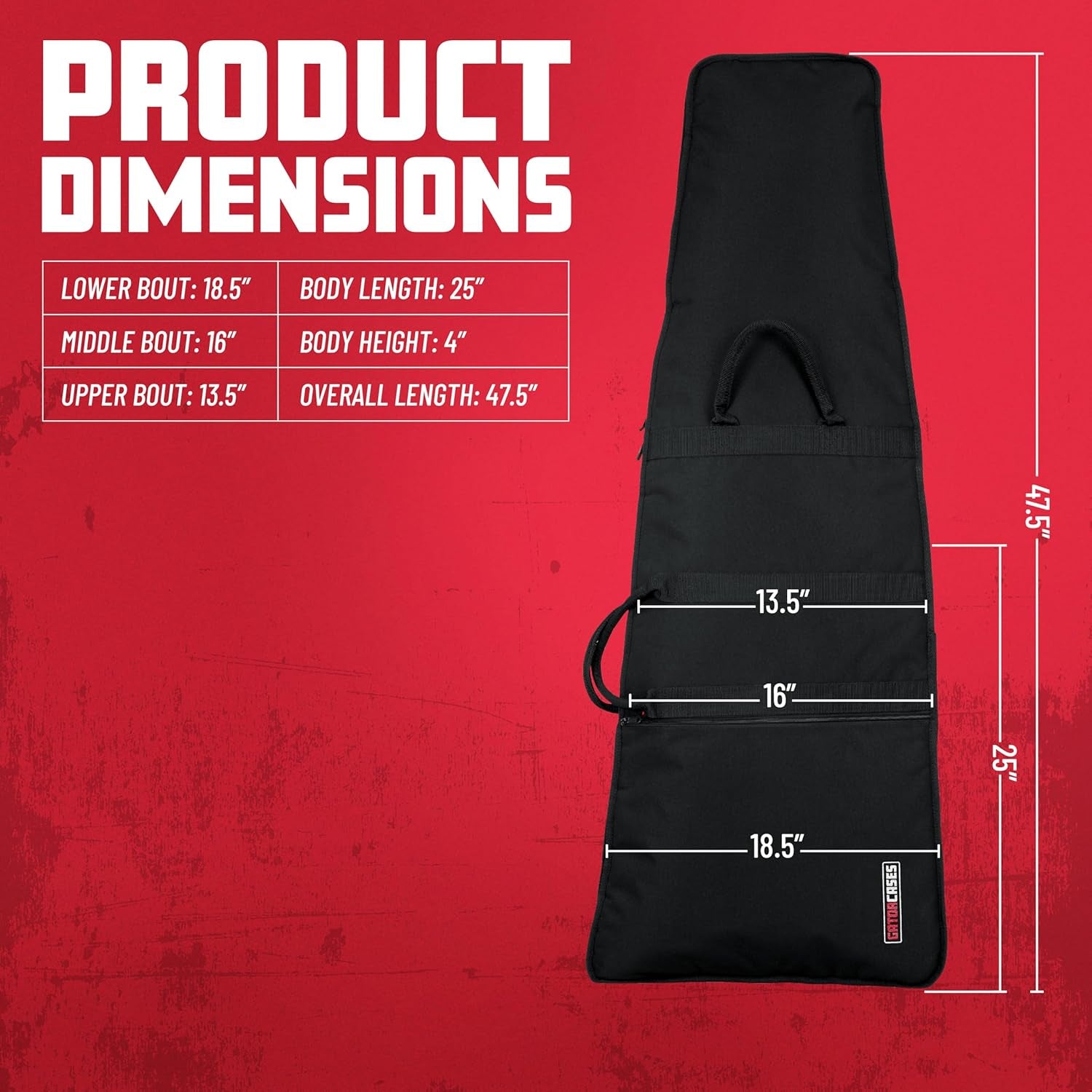 GBE-EXTREME-1 Lightweight Gig Bag for Radically Shaped Guitars