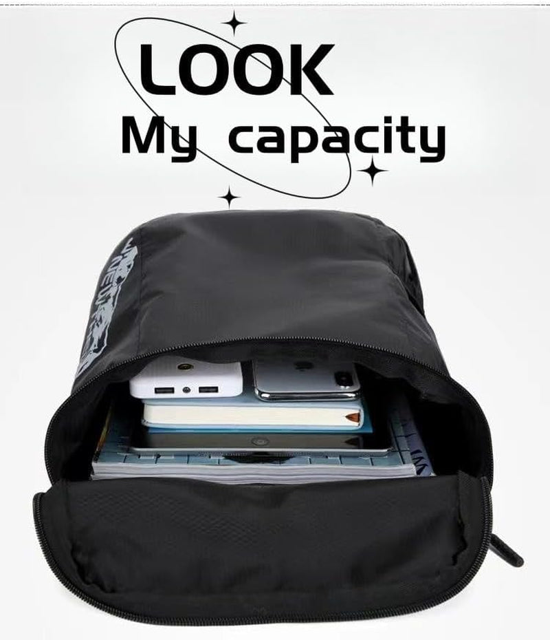 20L Water Resistant Hiking Daypack Lightweight Packable Backpack for Travel Camping Outdoor (BLACK)