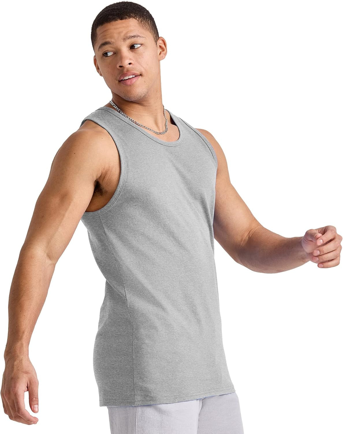 Men'S Essentials Top Pack, Midweight Cotton Tanks, Sleeveless Shirts, 3-Pack