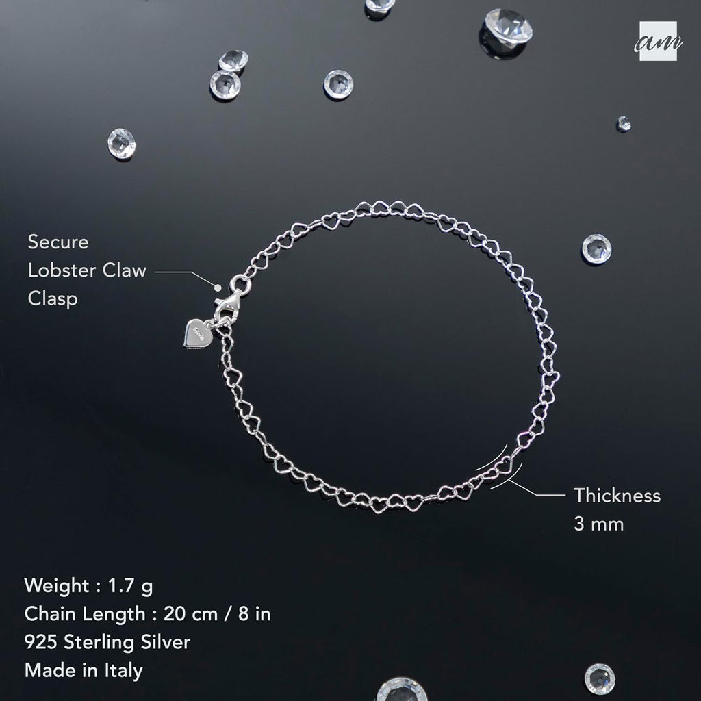 Women'S 925  Heart Bracelet