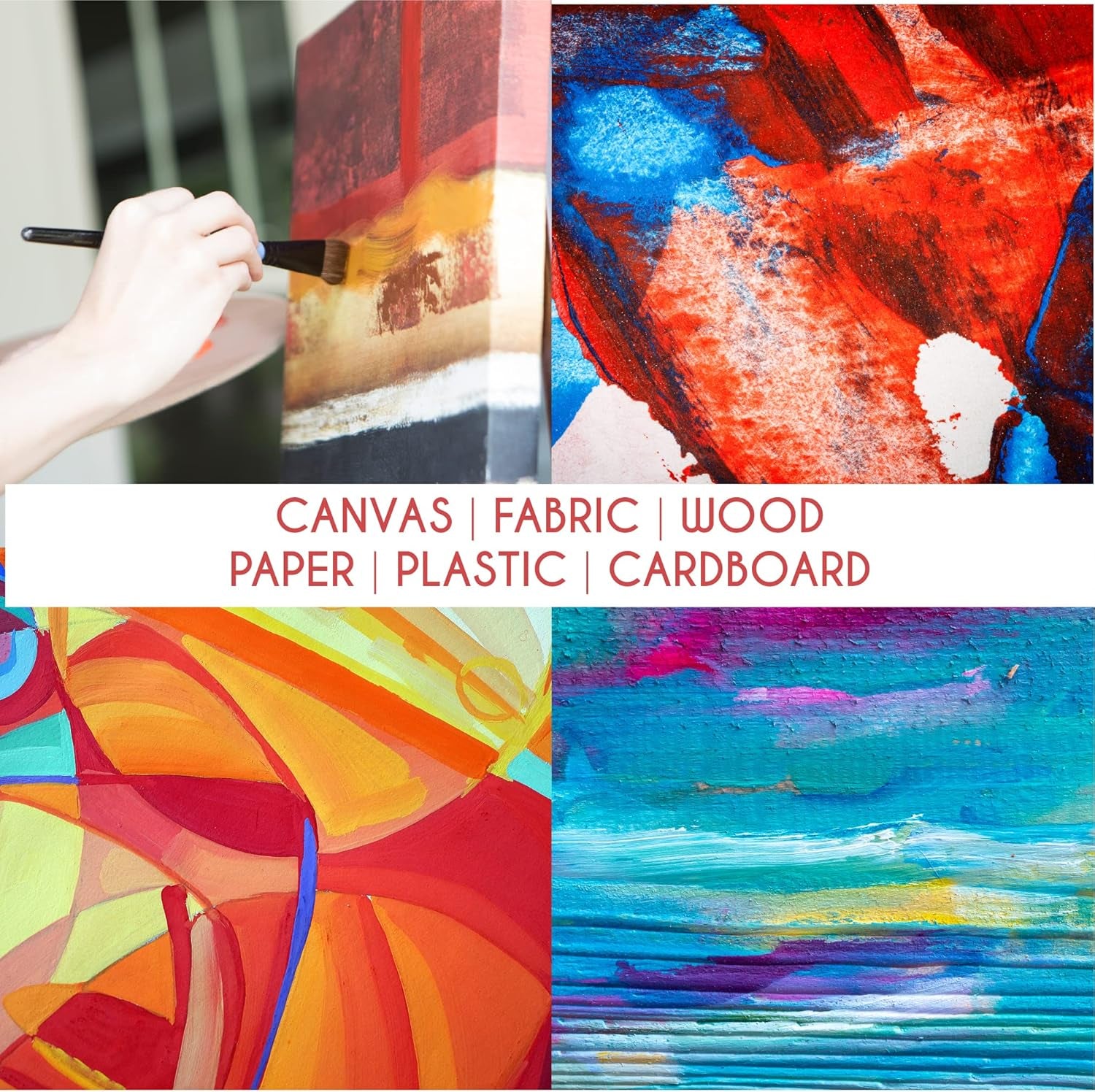 Set of 24 Acrylic Paints, 24 X 120 Ml Tubes, 24 Colours Paint for Canvas, Wood, Arts and Crafts, for Adults