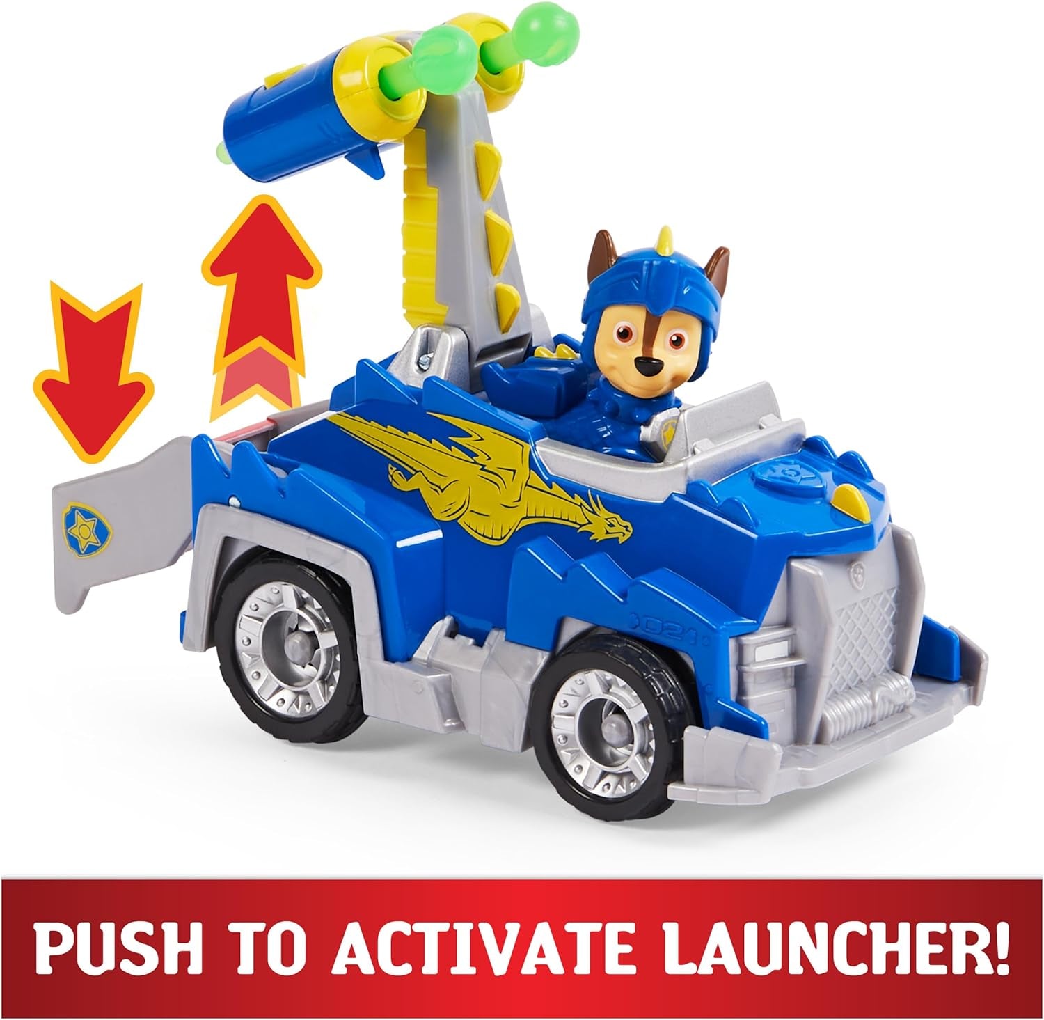 , Rescue Knights Chase Transforming Toy Car with Collectible Action Figure, Kids Toys for Ages 3 and Up