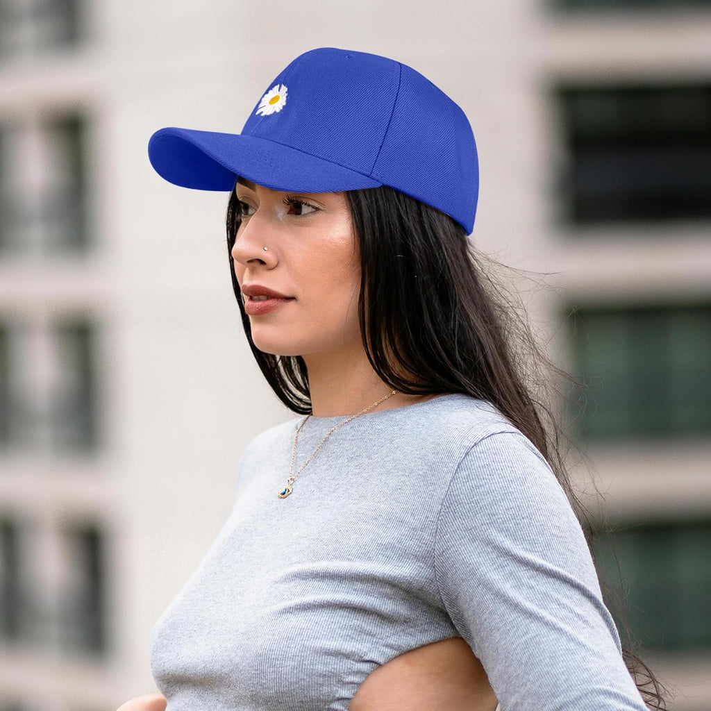 Ladies Baseball Caps - Baseball Cap for Women, Daisy Adjustable Ladies Baseball Caps for Womens Casual Summer Outdoor Sports Dad Peaked Sun Cap UK