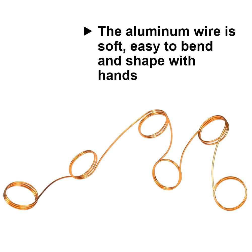 18 Gauge 1Mm Aluminum Craft Wire, 165 Feet Bendable Metal Wire for Bonsai Training, Sculpting, Bike Modelling Skeleton Crafting Floral Making, Jewelry Making, Gardening and Wrapping (Dark Gold)