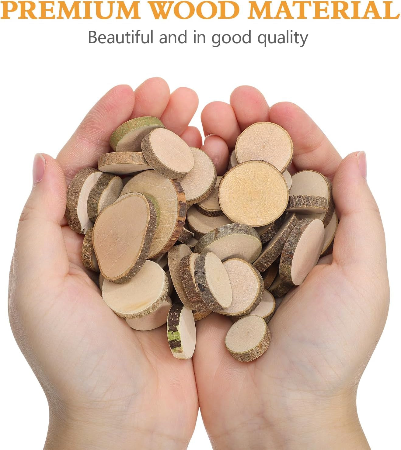 1.5 – 3 Cm Wooden Log Slices / Discs for DIY Crafts - Wedding Centrepiece - 100 Items