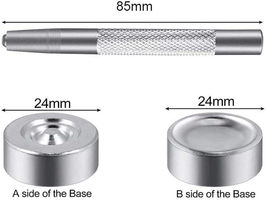 200Pcs Snap Fastener Kit,  15Mm Heavy Duty Canvas Snap Button Stainless Steel Press Stud Cap with 3 Setting Tools for Boat Bag Leather DIY Craft