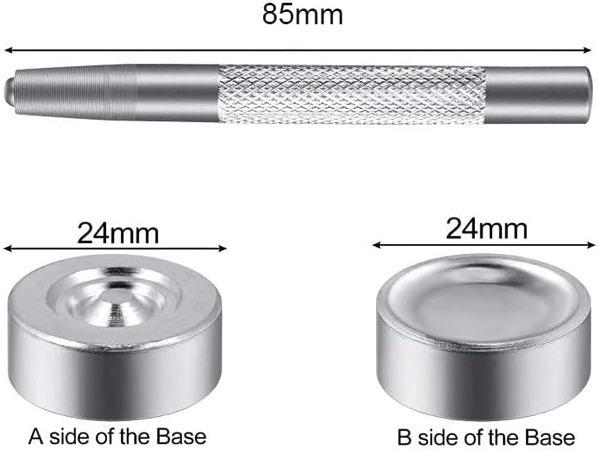 200Pcs Snap Fastener Kit,  15Mm Heavy Duty Canvas Snap Button Stainless Steel Press Stud Cap with 3 Setting Tools for Boat Bag Leather DIY Craft