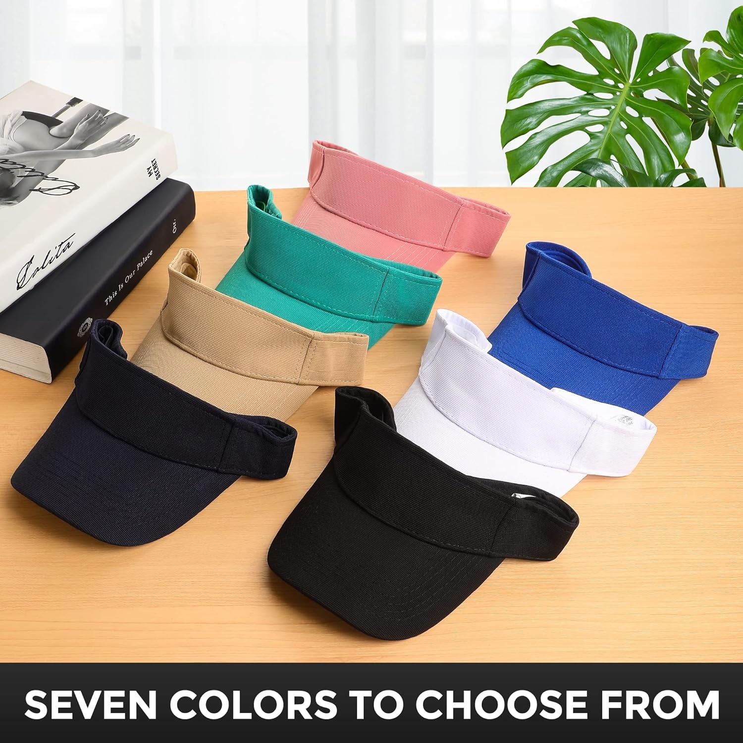 Sun Visor Cap - Women Ponytail Baseball Cap for Women and Ladies, Long Peak Thicker Sweatband Adjustable Hat for Golf Cycling Fishing Tennis Running Jogging Visor Hats for Men